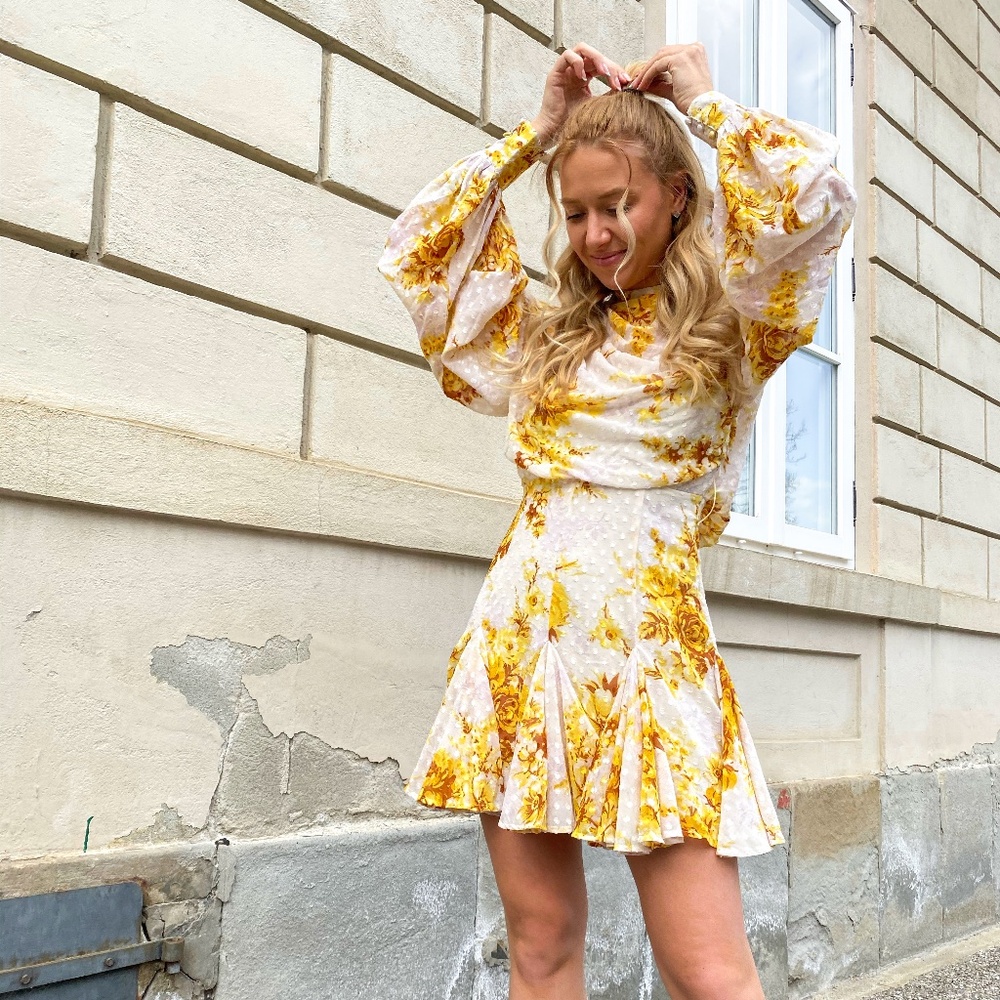 Asos flower mini dress